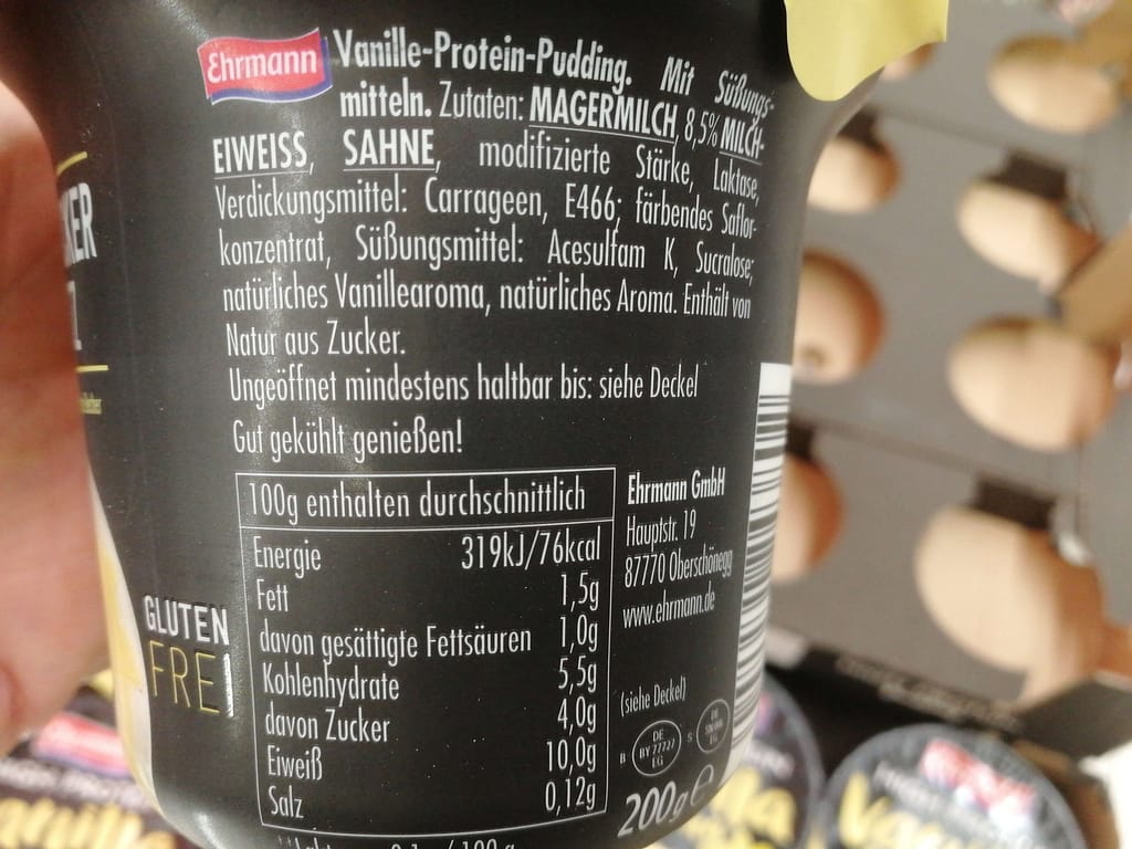 Keto-Snacks Kaufland Protein-Pudding Ehrmann